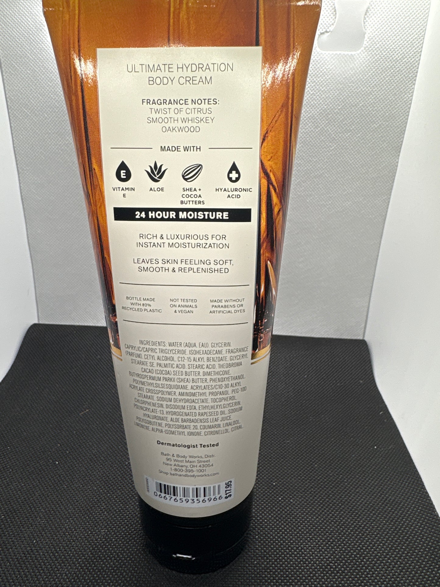 Bath & Body Works Men's Whiskey Toast Body Cream 8oz NEW
