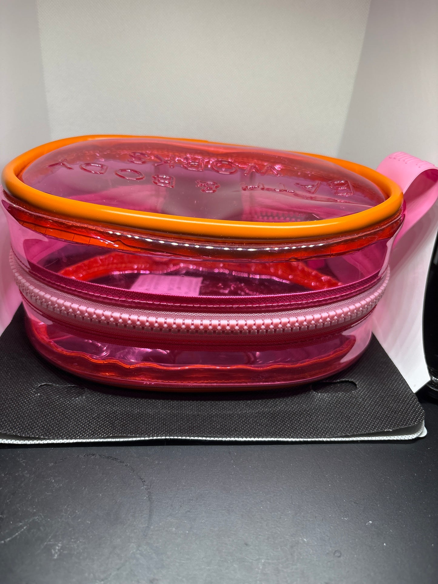 NEW Bath & Body Works Limited Edition Large See Through Pink Pouch Bag