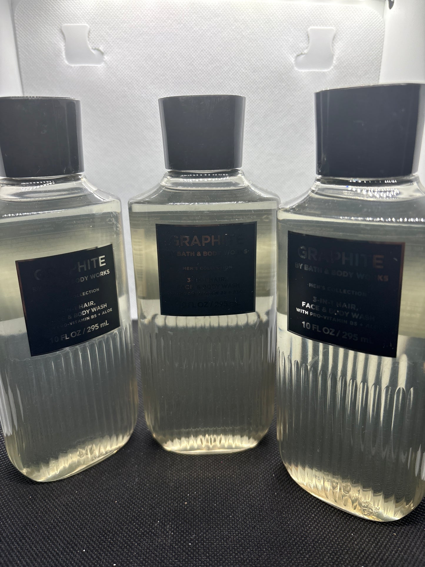 3PK Bath & Body Works Men's Graphite 3 In 1 Body Hair Face Wash 10 oz