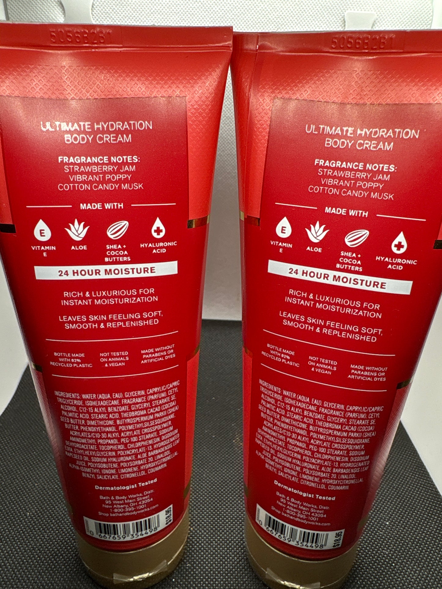 4pc Bath & Body Works STRAWBERRY FLIRT Fragrance Mist, Body Cream, Body wash