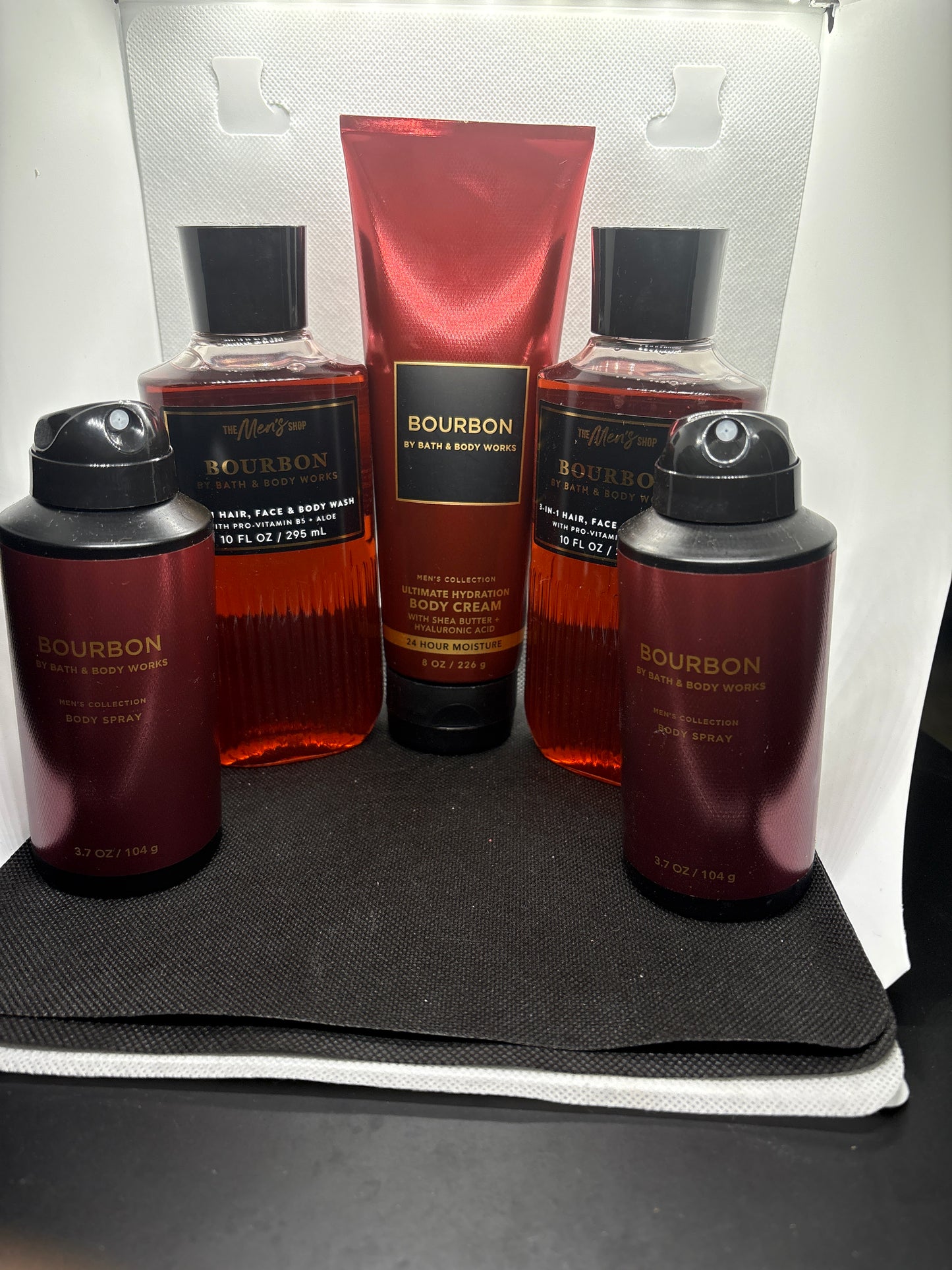 Bath and Body Works Men's Collection BOURBON Body Cream + Body Wash + Body Spray Set