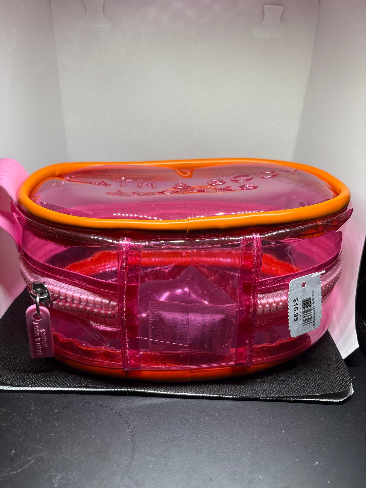 NEW Bath & Body Works Limited Edition Large See Through Pink Pouch Bag