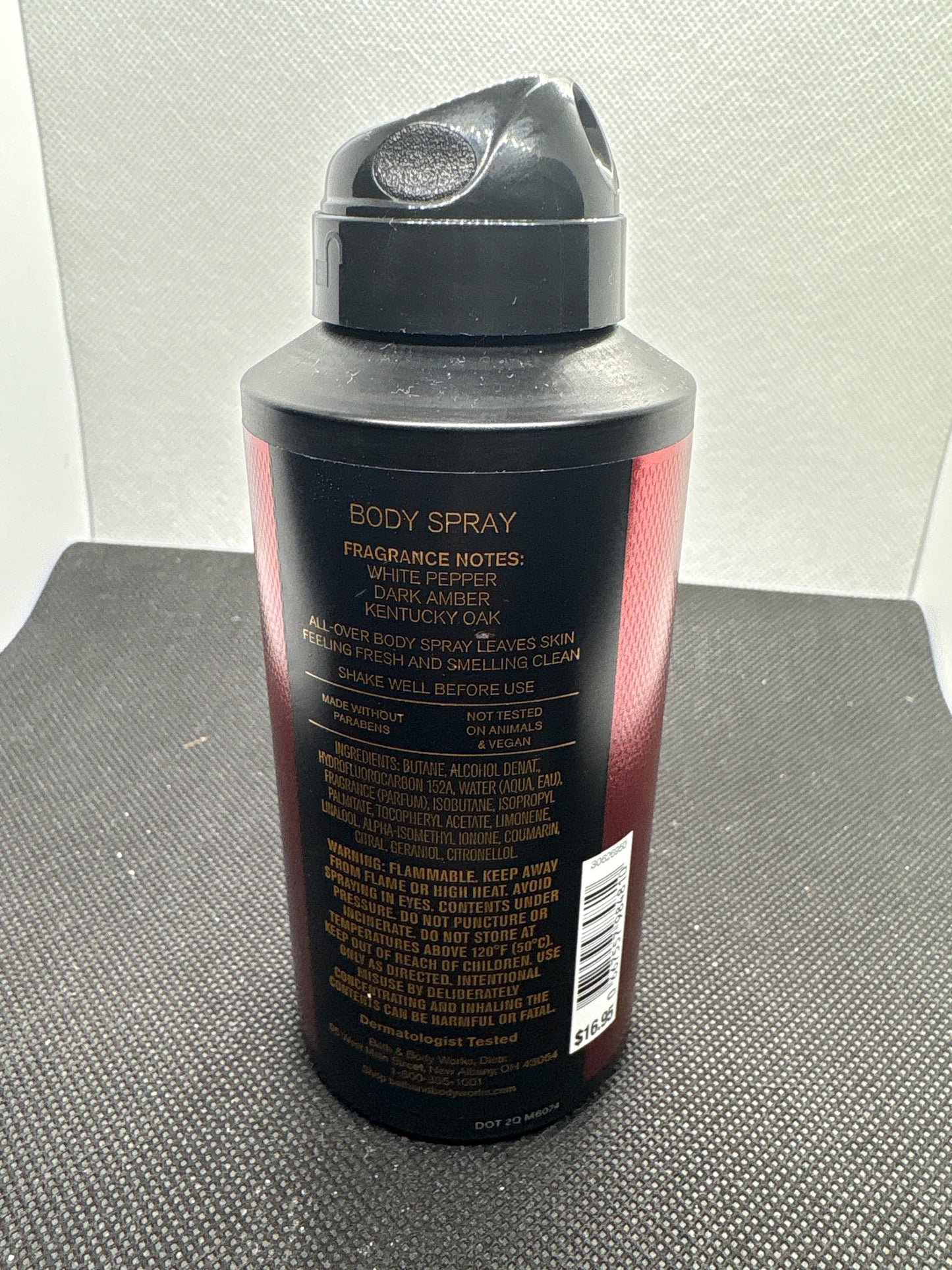 Bath & Body Works BOURBON Body Spray 3.7 Oz MEN'S COLLECTION