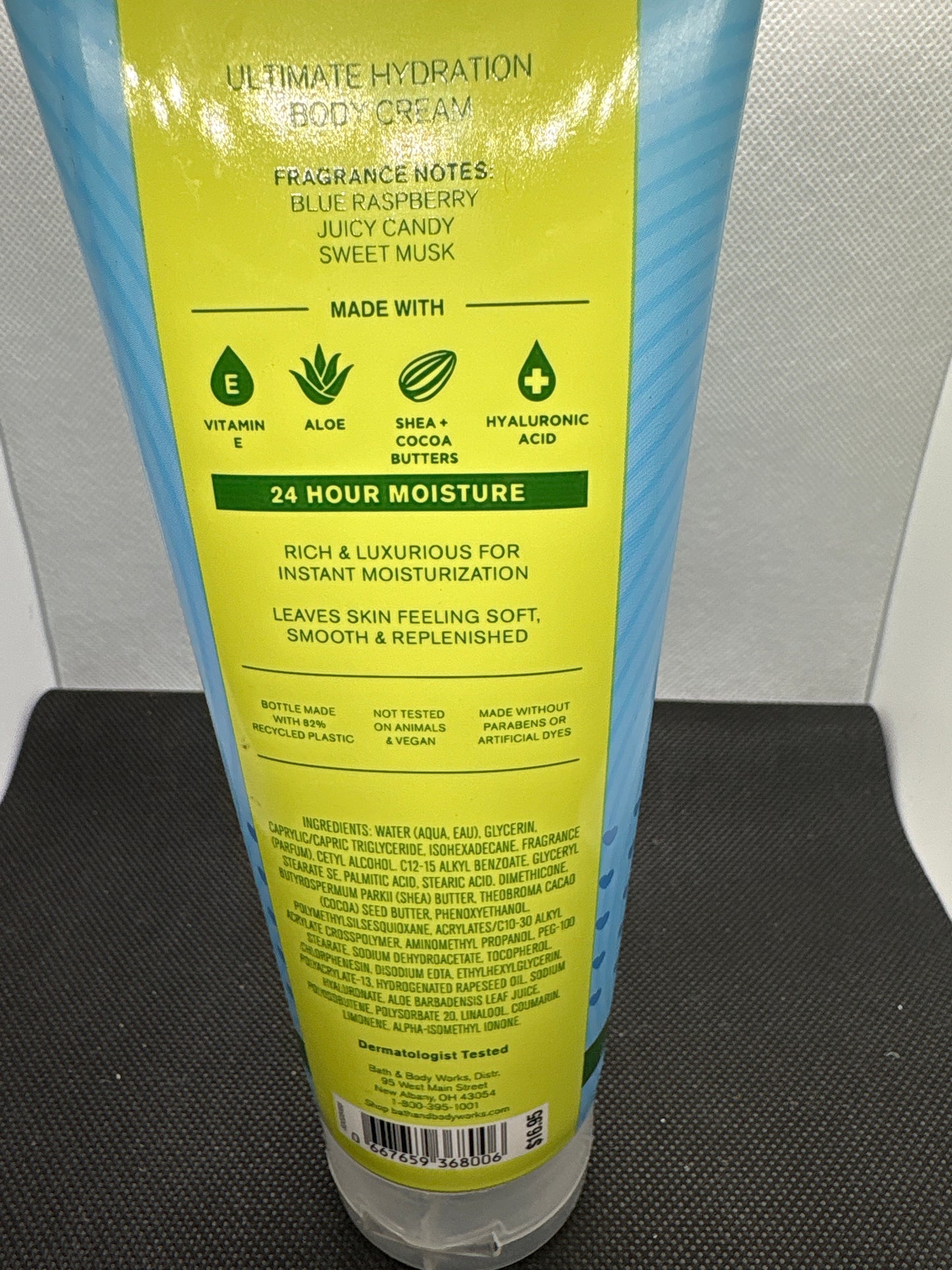 Bath & Body Works Blue Raspberry Burst 4pc Set- Cream, Mist, Lotion, Body Wash