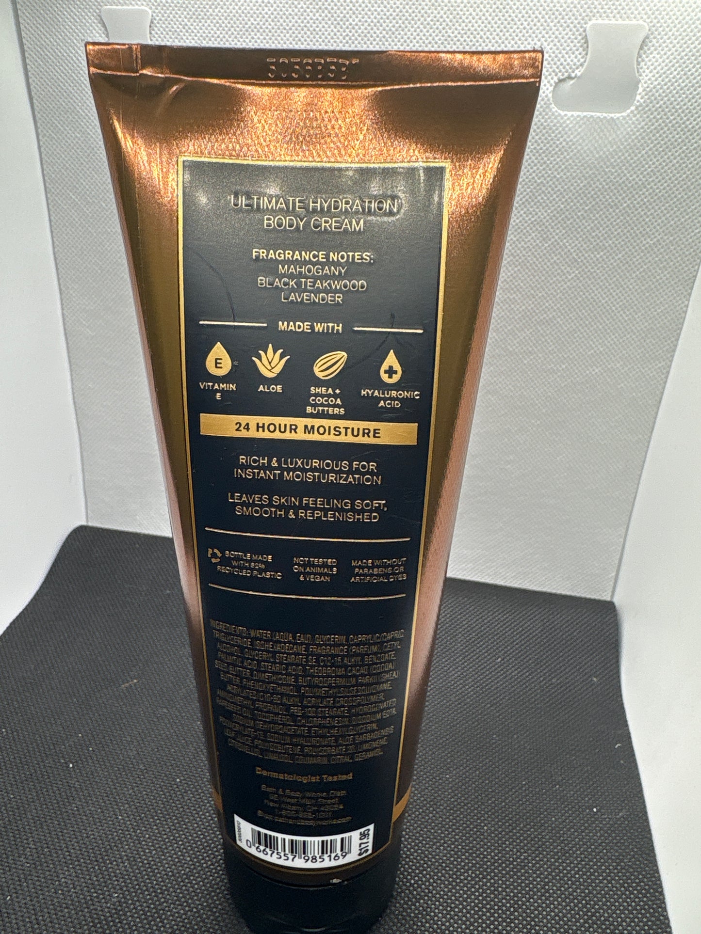 BATH & BODY WORKS MAHOGANY TEAKWOOD MEN'S COLLECTION BODY CREAM 8 OZ