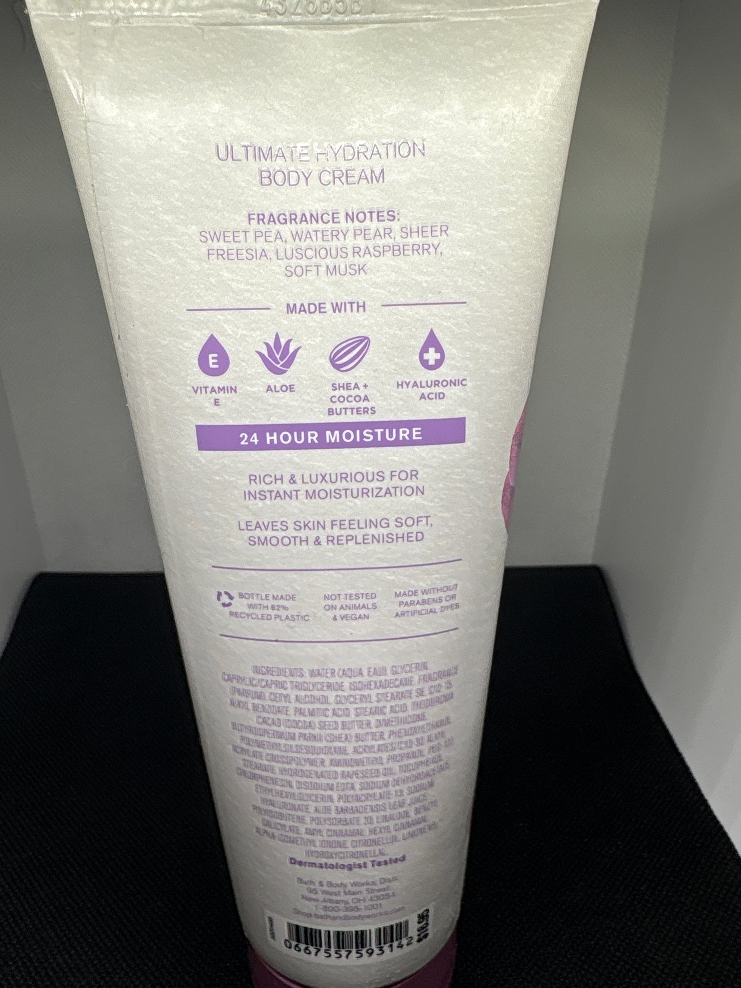 Bath & Body Works SWEET PEA Body Cream With Hyaluronic Acid 8 oz NEW