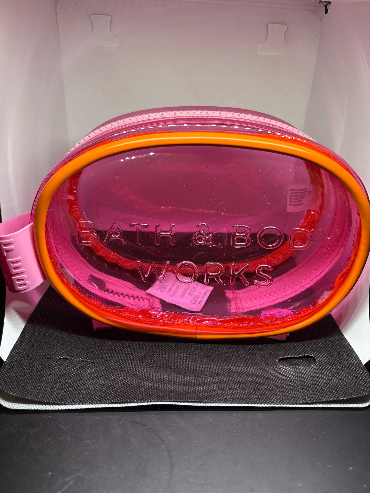 NEW Bath & Body Works Limited Edition Large See Through Pink Pouch Bag