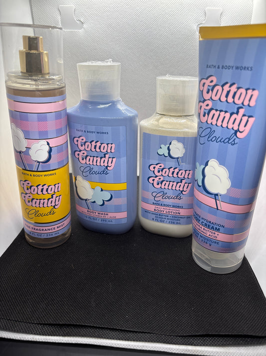 Cotton Candy Clouds Bath & Body Works 4pc Set-Body cream, Lotion, Mist,  Wash
