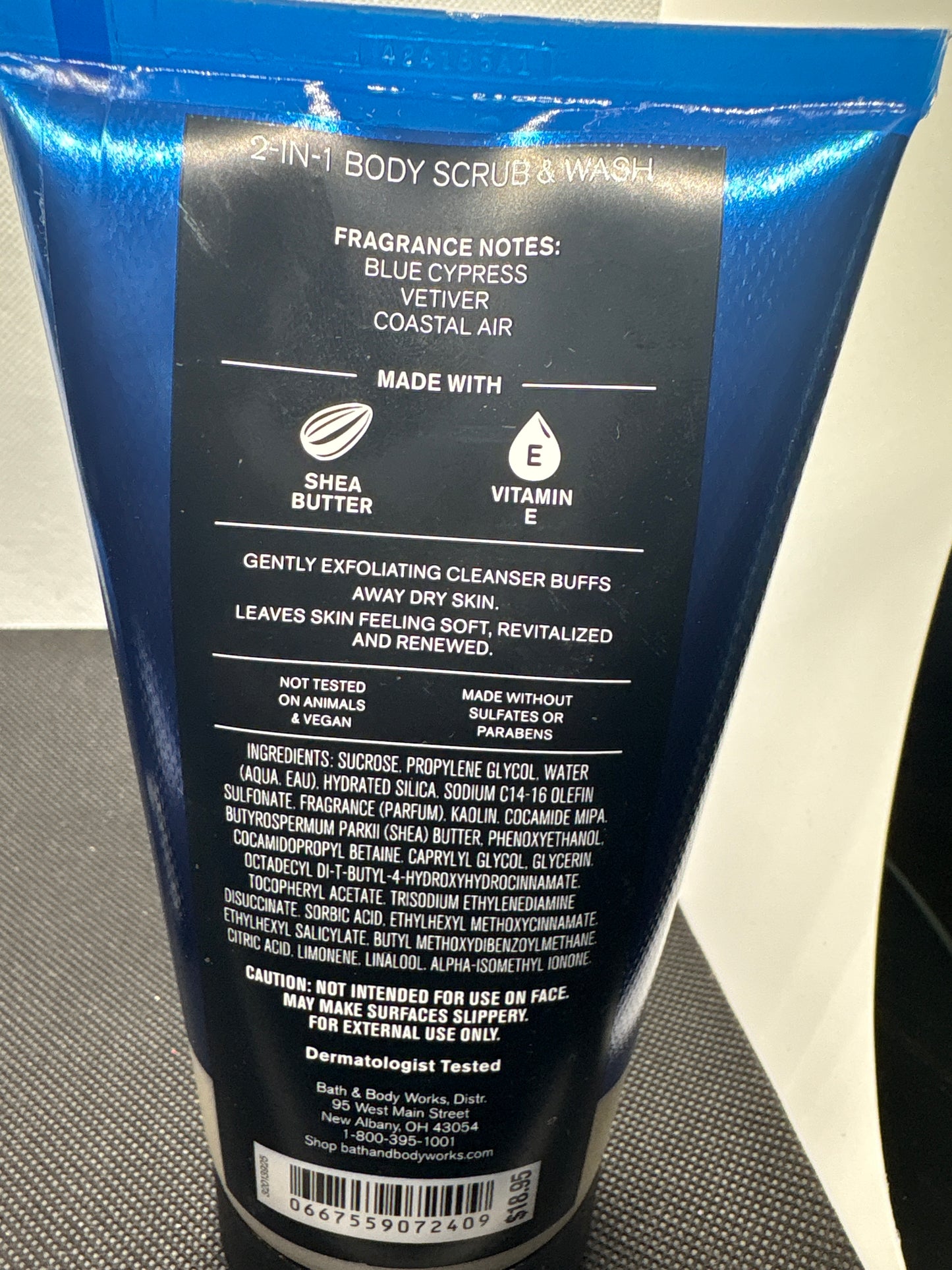 Combo Bath & Body Works OCEAN for Men Body Scrub Wash And Body Spray Set