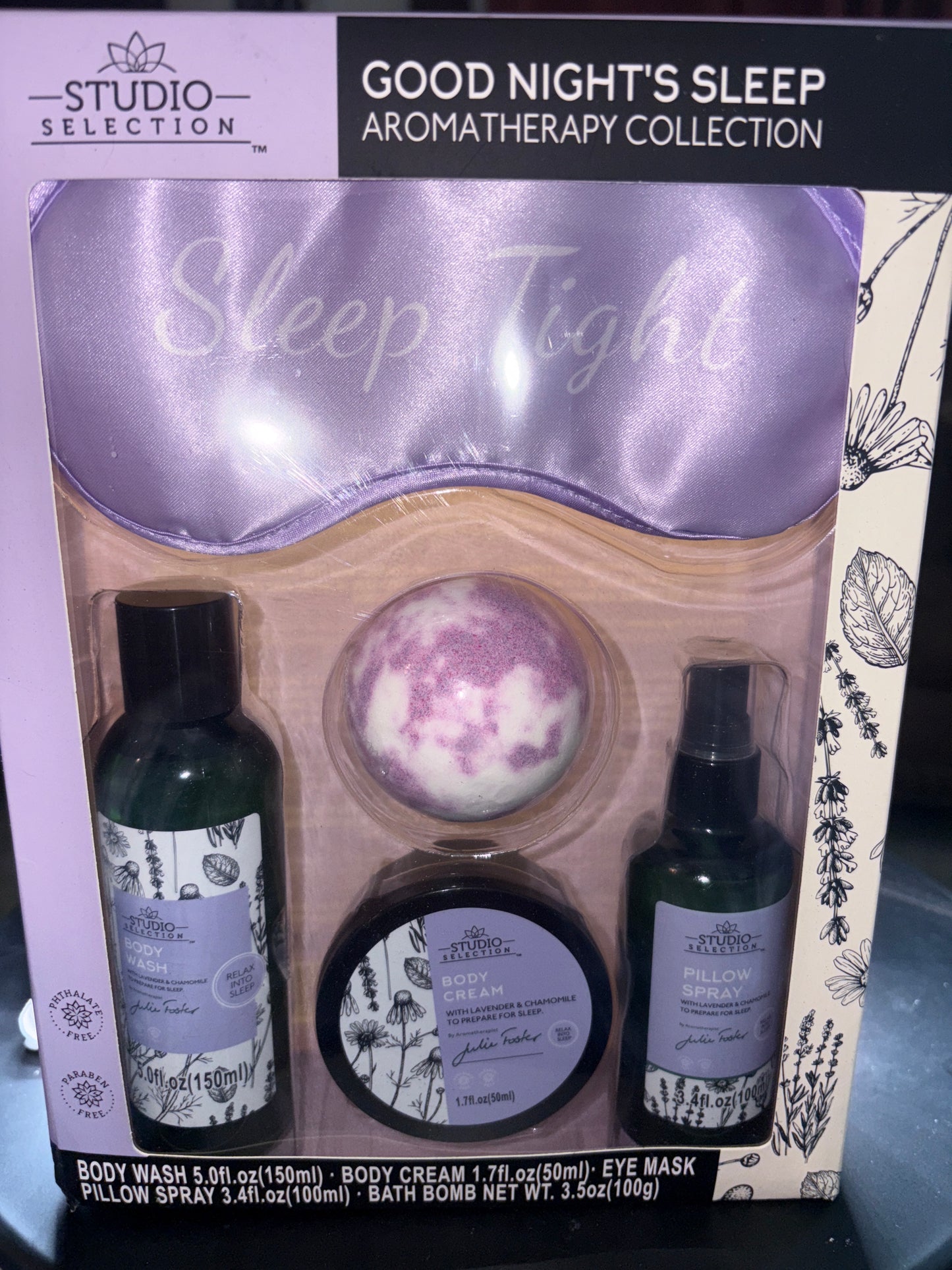 Studio Selection Good Night's Sleep Aromatherapy 5pc Set Lavender & Chamomile