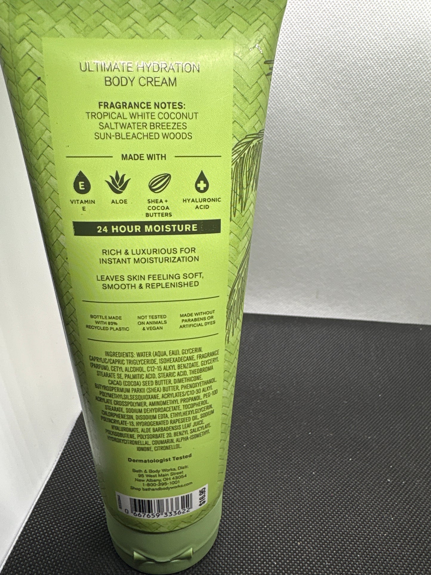 Bath & Body Works Waikiki Beach Coconut Fragrance Mist and Body Cream 2 Set