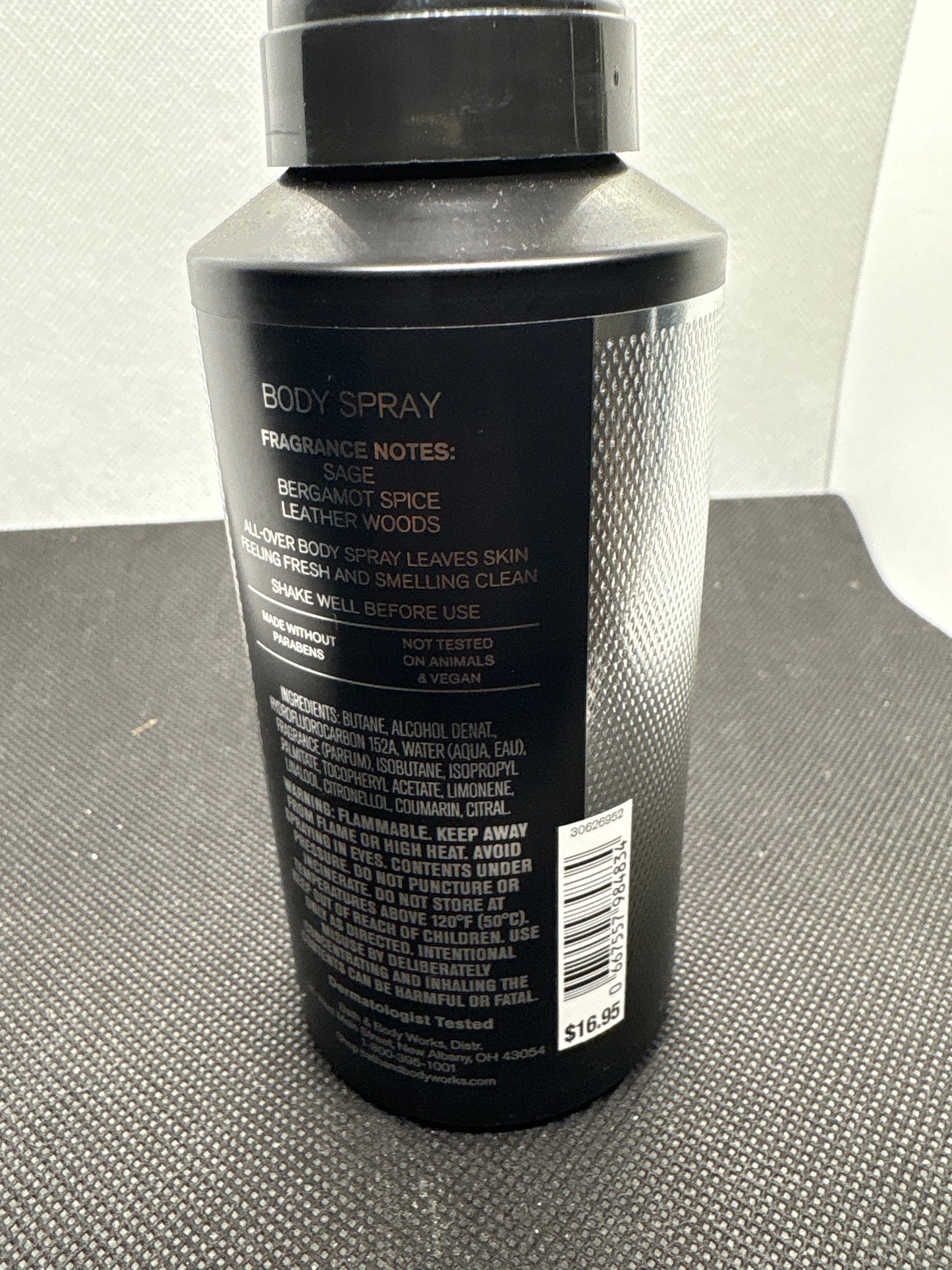 Bath & Body Works Graphite Men's Body Spray Mist Cologne 3.7 oz Mens