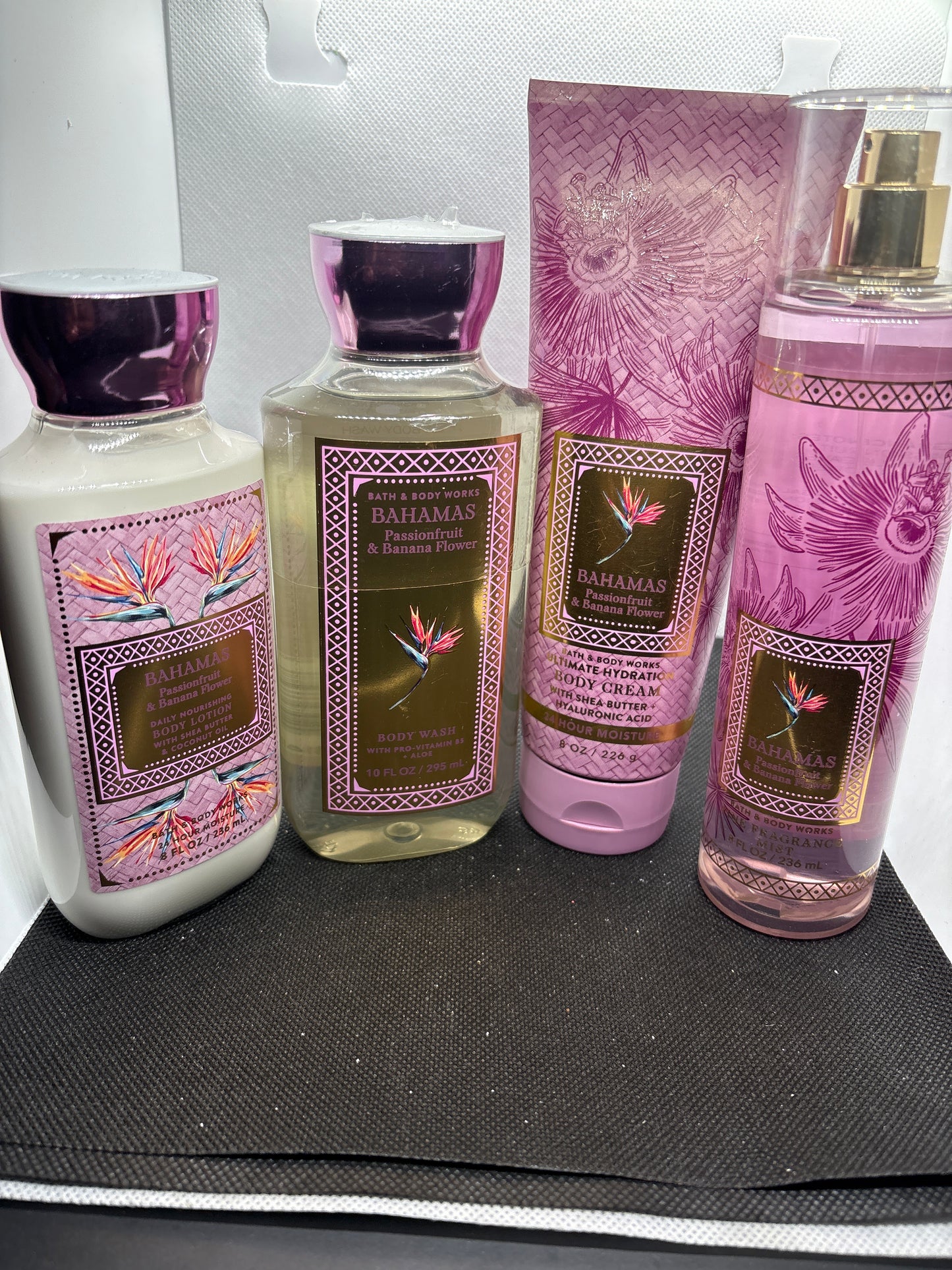 4pc Bath & Body Works BAHAMAS PASSIONFRUIT & BANANA FLOWER
